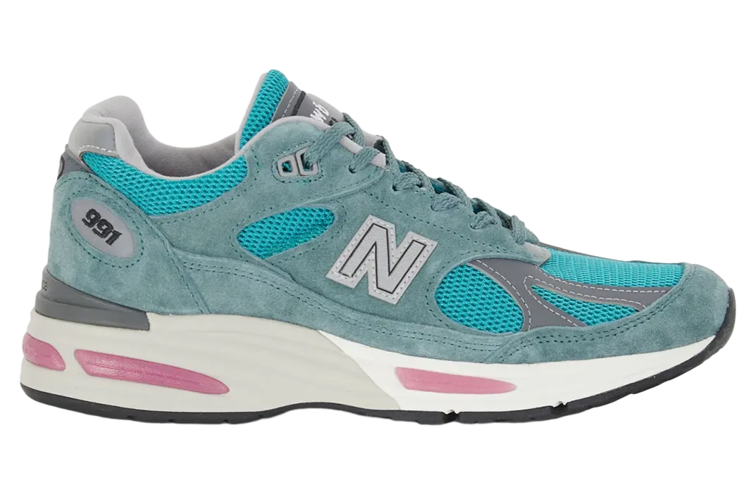 new balance 991v2 porcelain green