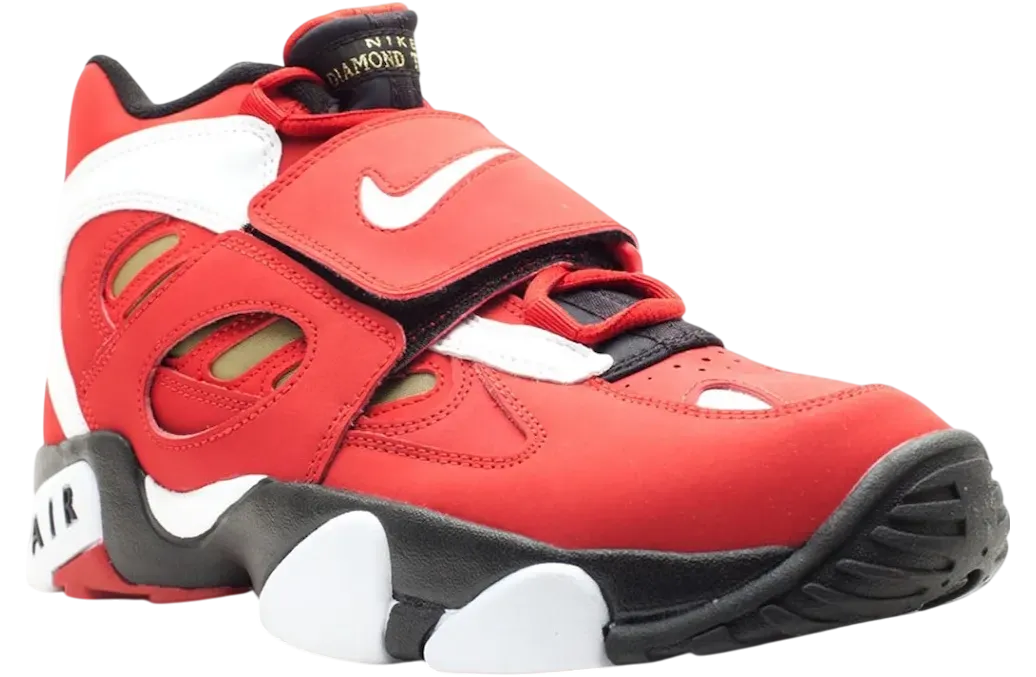 nike air diamond turf 2 fire red white 0
