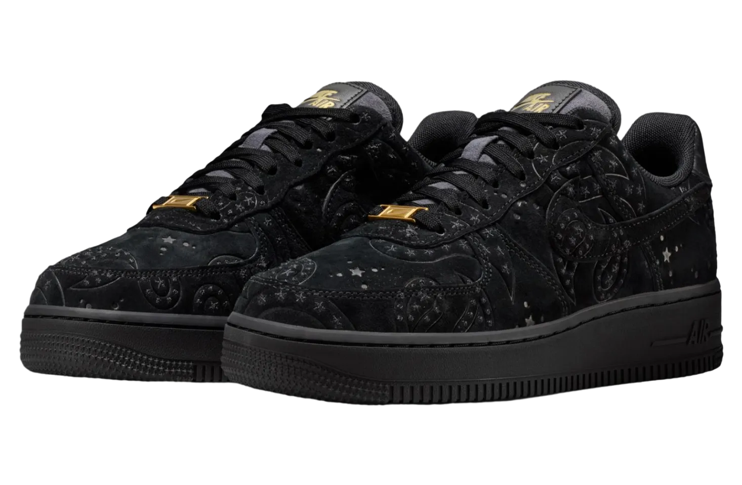 nike air force 1 low black metallic gold 1 0