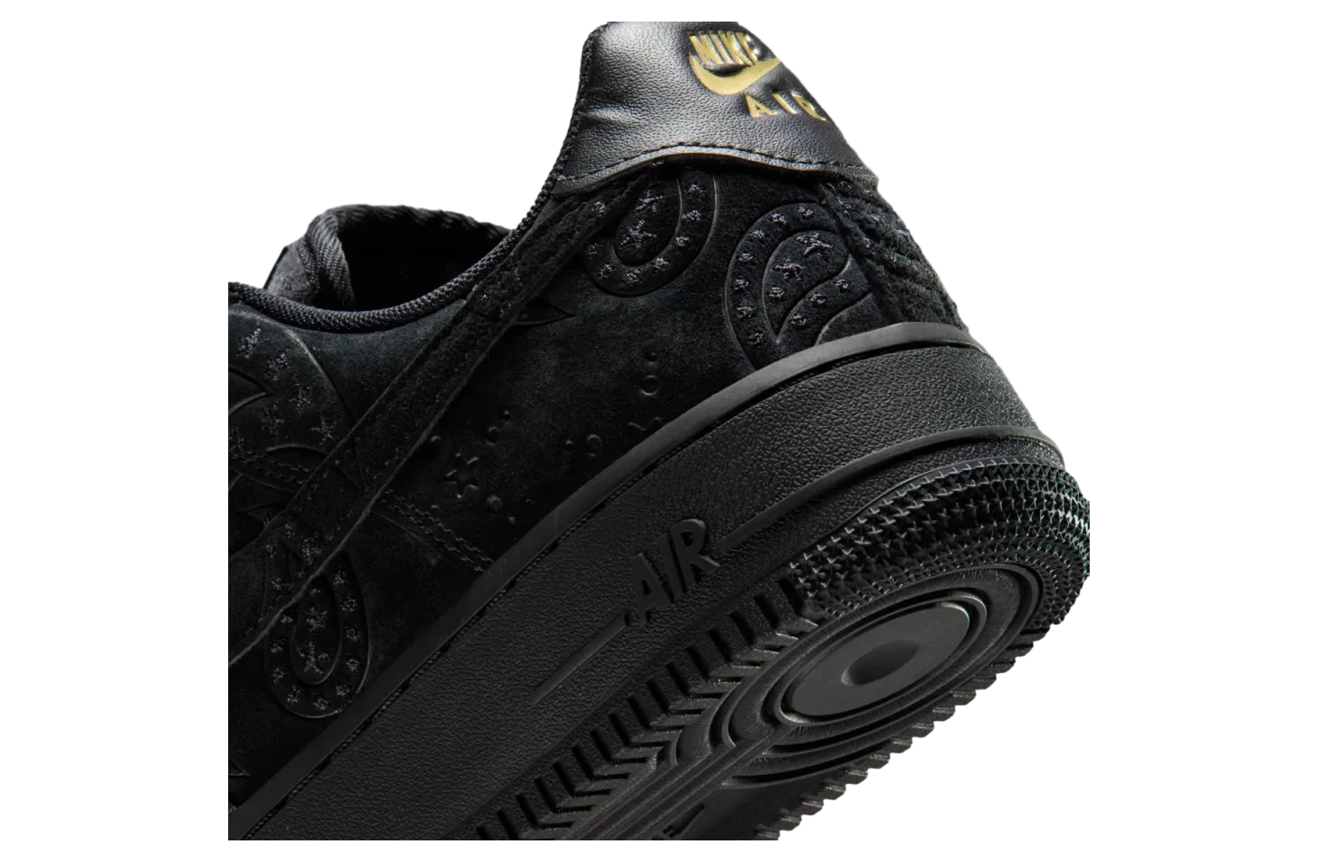 nike air force 1 low black metallic gold 1 8