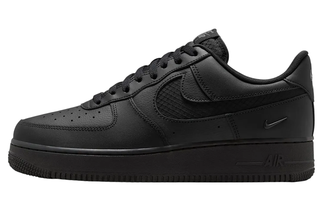 nike air force 1 low black nylon swoosh