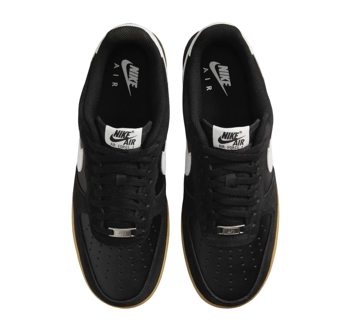 nike air force 1 low black suede gum 2