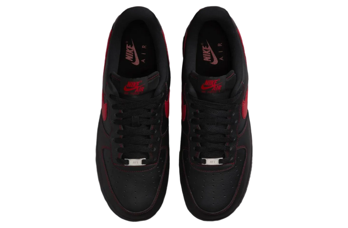 nike air force 1 low black university red 3