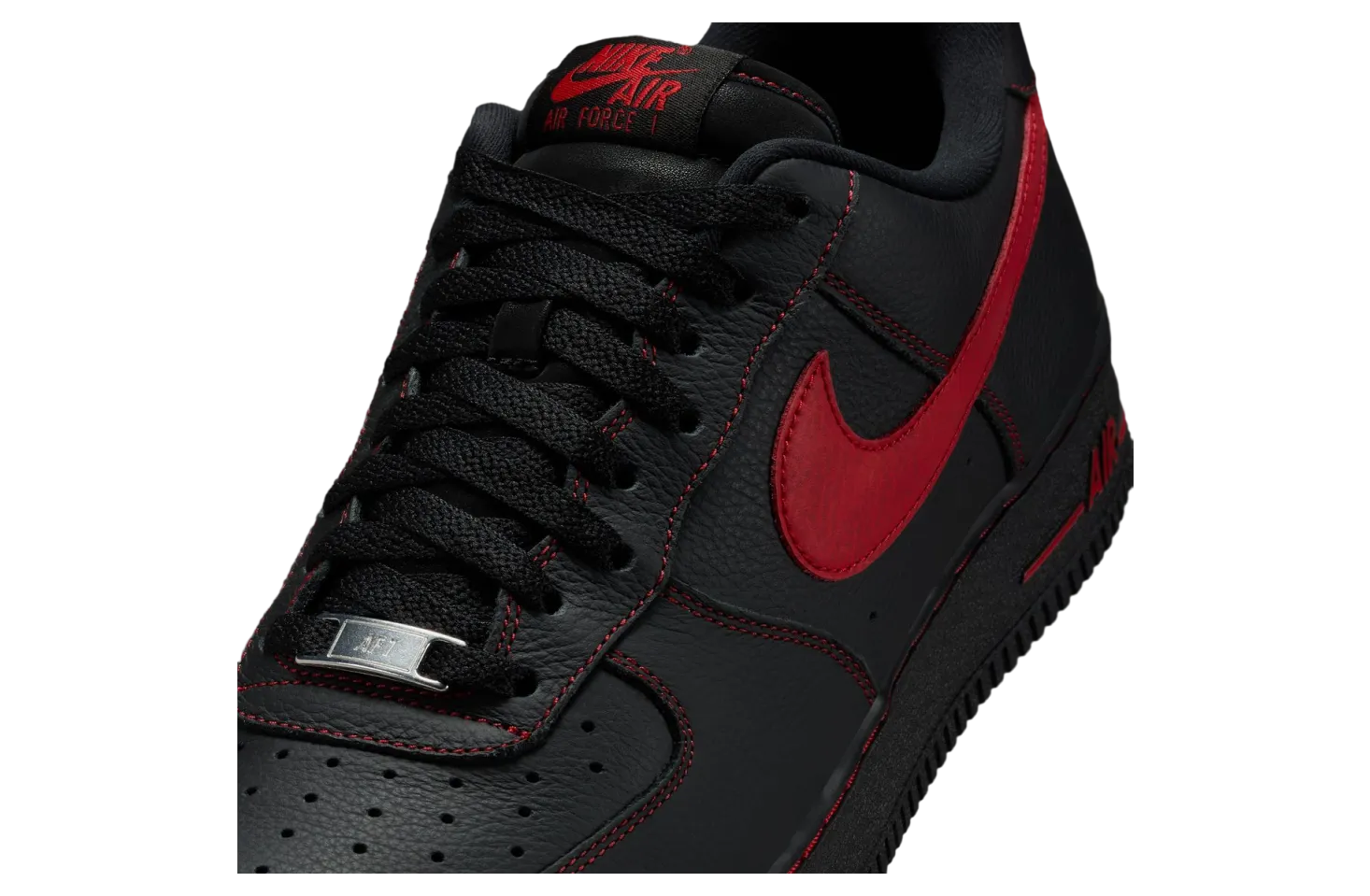 nike air force 1 low black university red 6