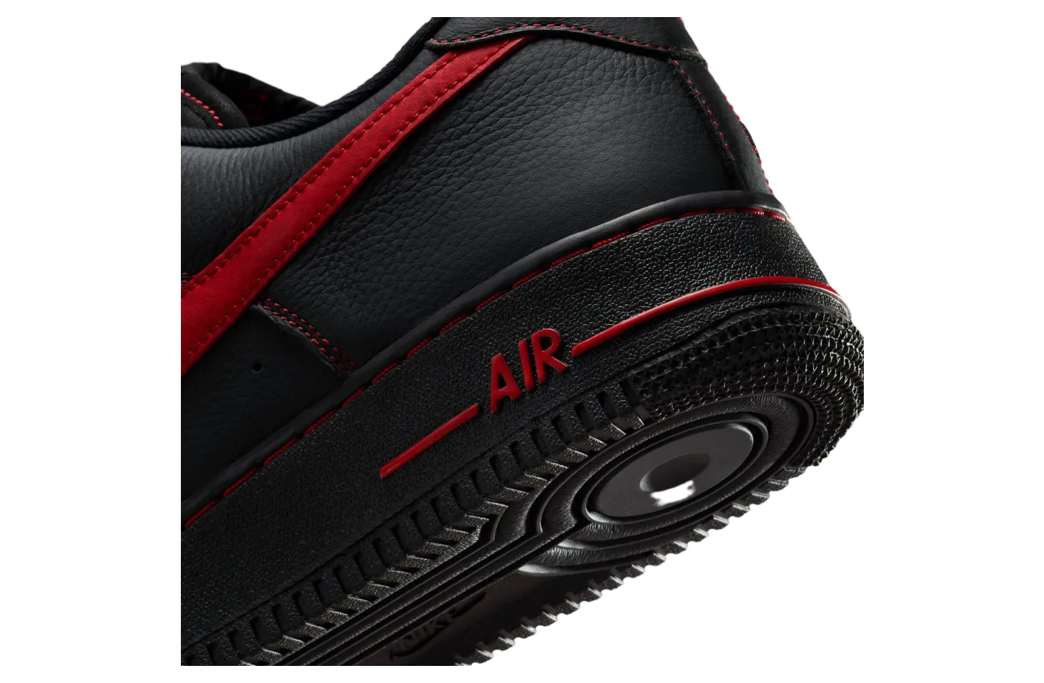 nike air force 1 low black university red 7