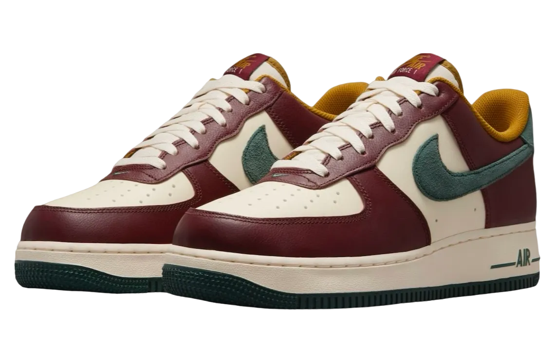 nike air force 1 low dark team red vintage green 0