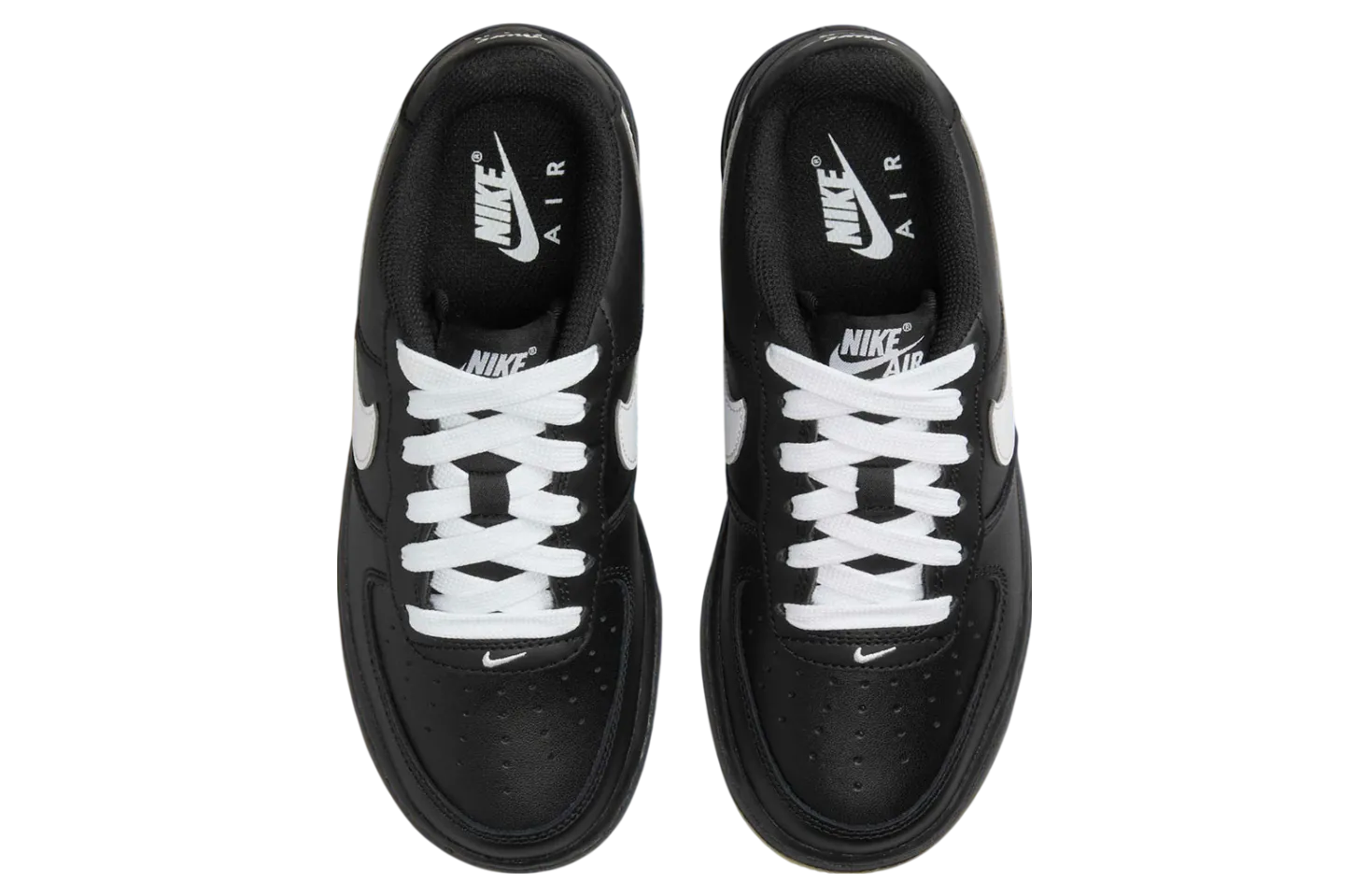 nike air force 1 low gs black medium gum brown 2