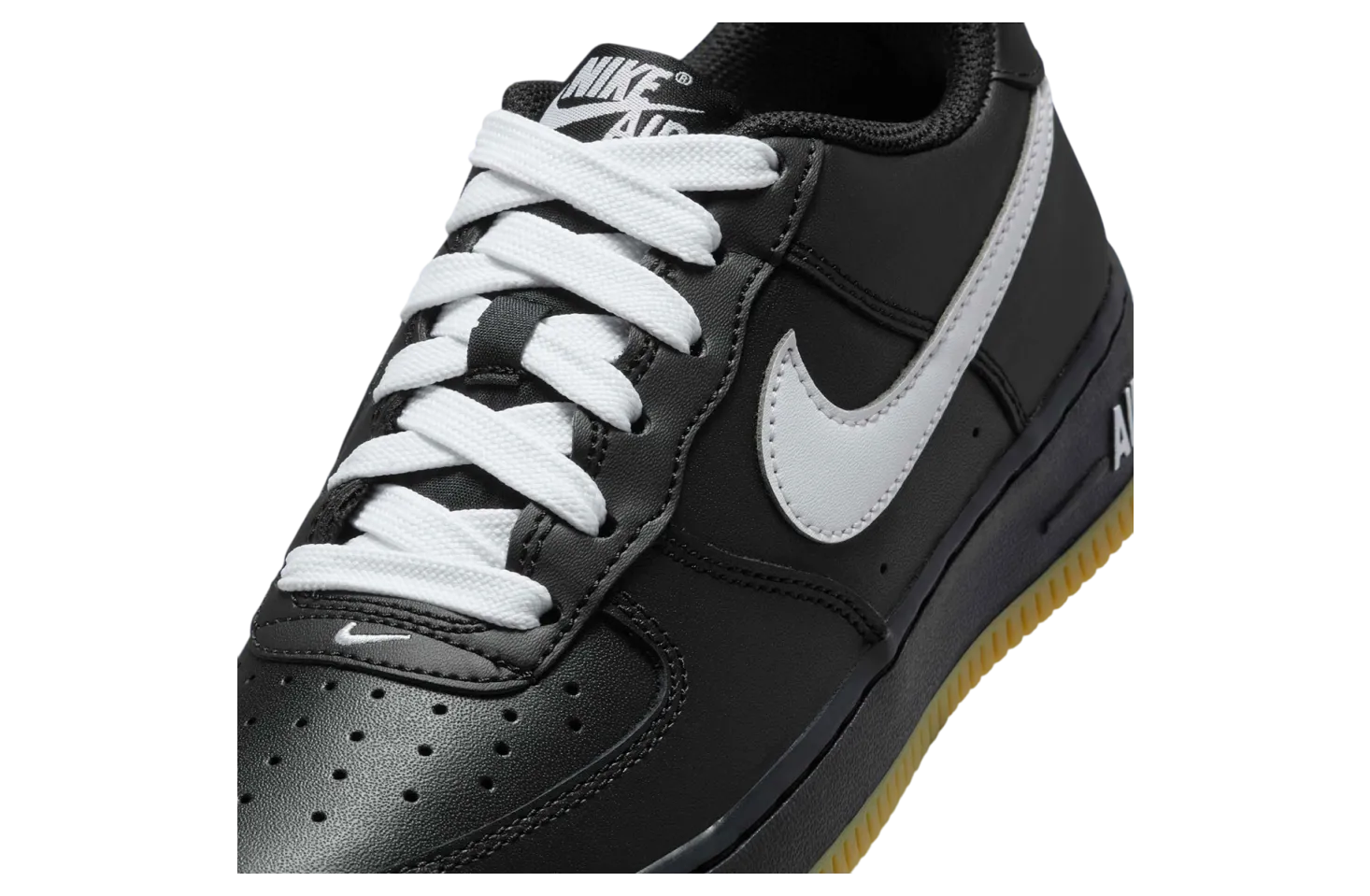 nike air force 1 low gs black medium gum brown 5