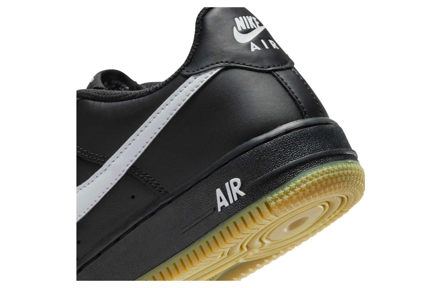 nike air force 1 low gs black medium gum brown 6