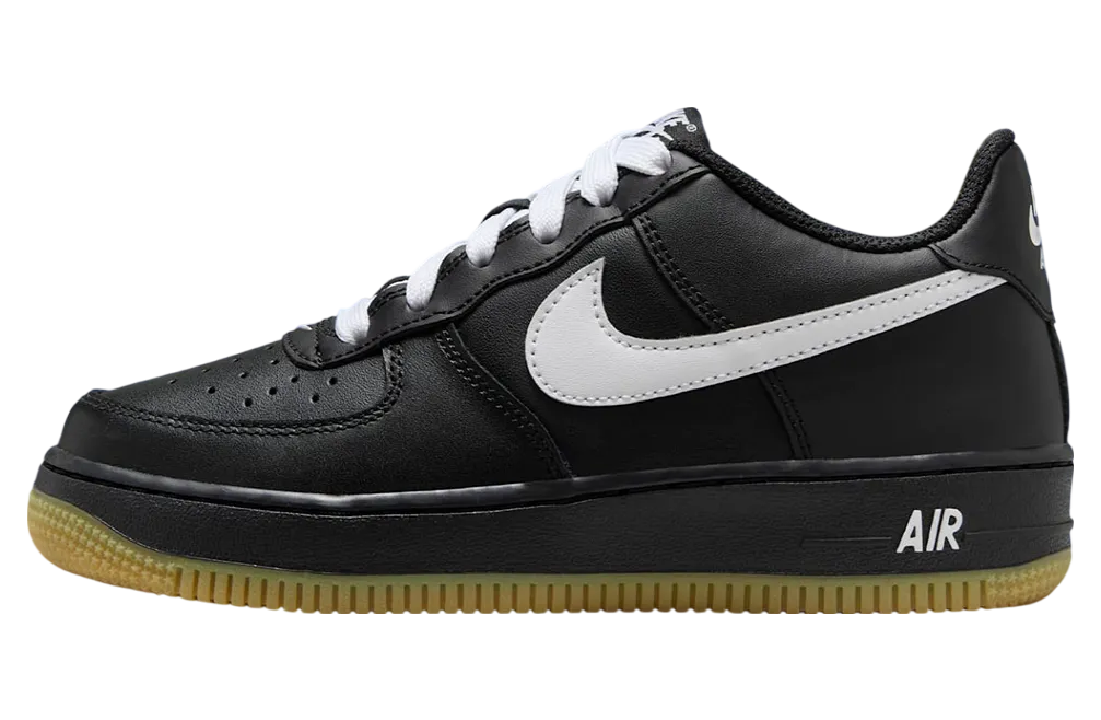 nike air force 1 low gs black medium gum brown