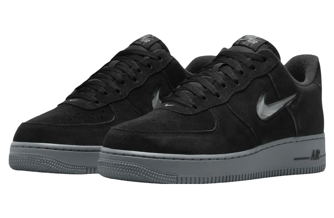 nike air force 1 low jewel black suede 0