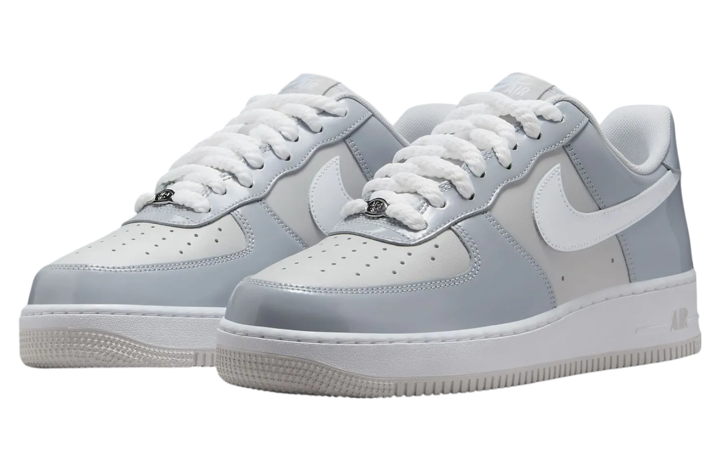nike air force 1 low patent leather wolf grey vast grey 0