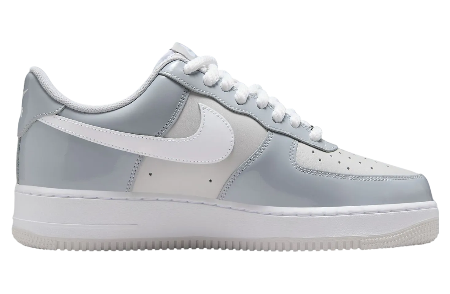 nike air force 1 low patent leather wolf grey vast grey 1