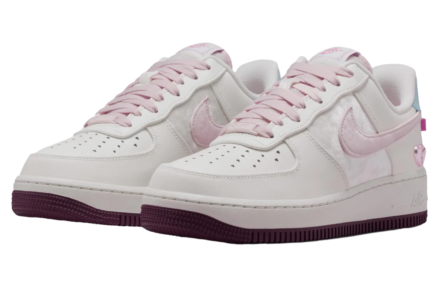 nike air force 1 low sail light armory blue silt red 1