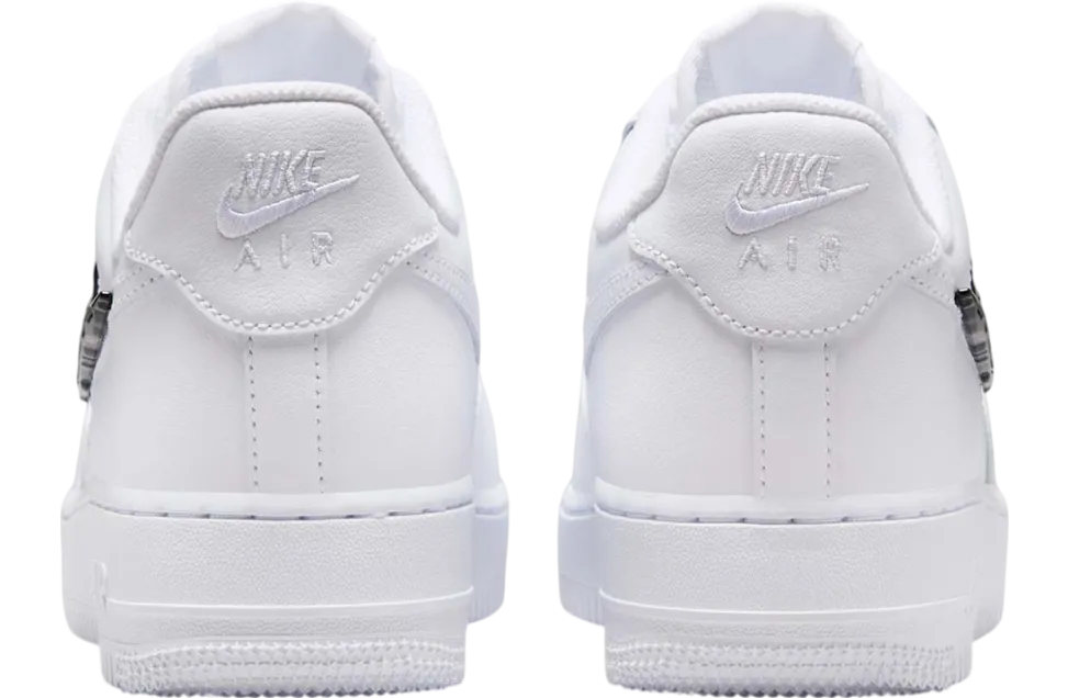 nike air force 1 low shredded metal swoosh white black 3