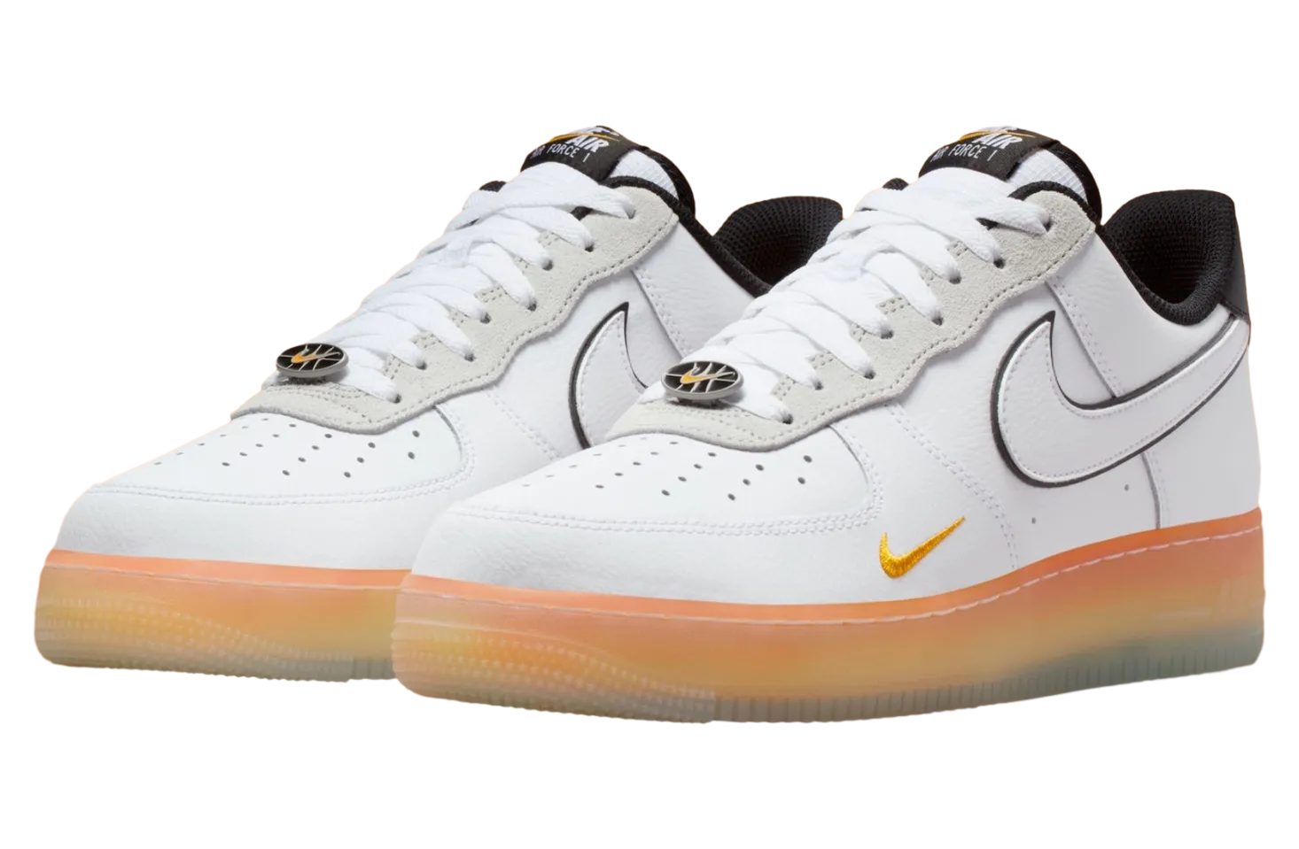 nike air force 1 low white black orange peel 0
