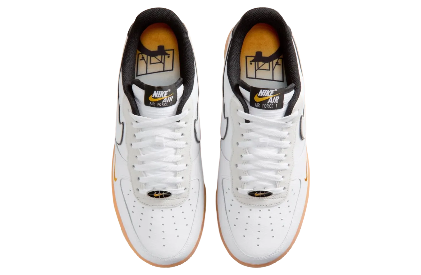 nike air force 1 low white black orange peel 4