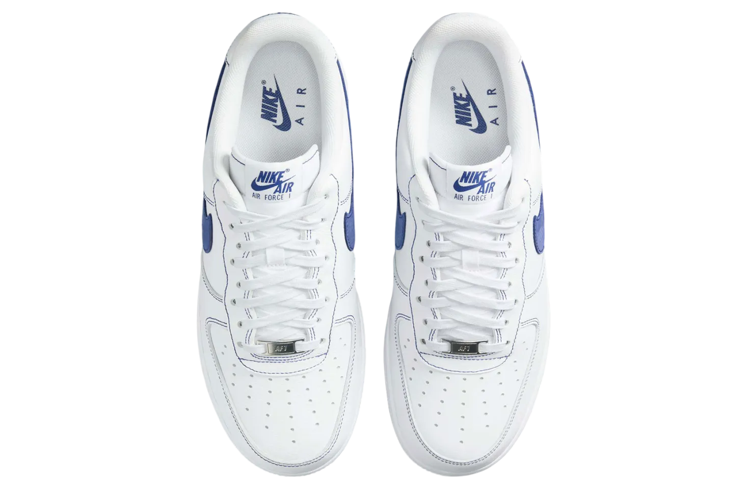 nike air force 1 low white blue contrast stitch 2