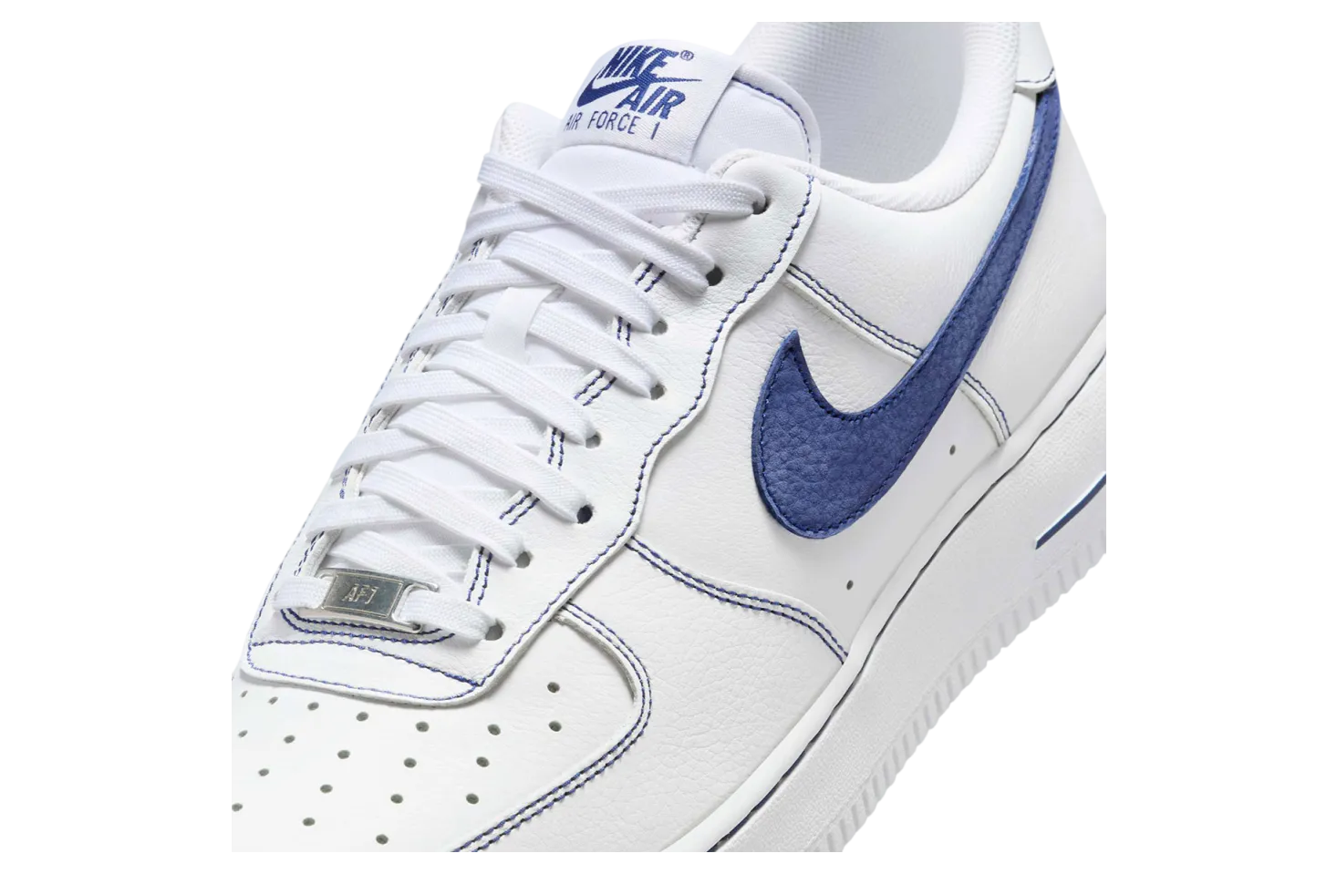 nike air force 1 low white blue contrast stitch 5