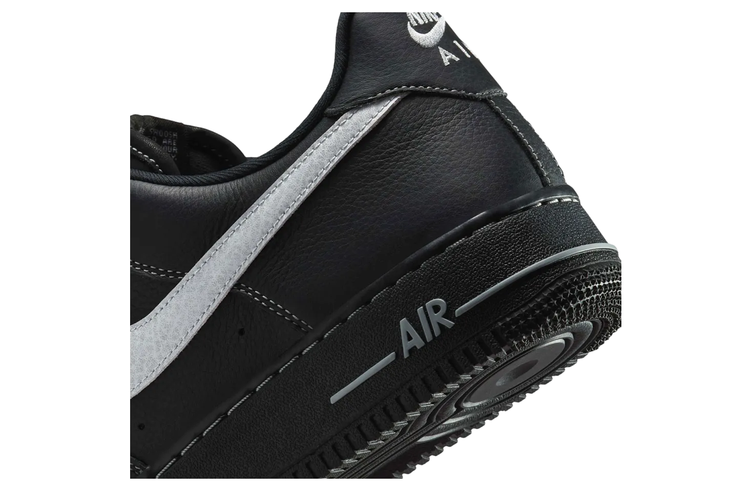 nike air force 1 low white stitch black 5