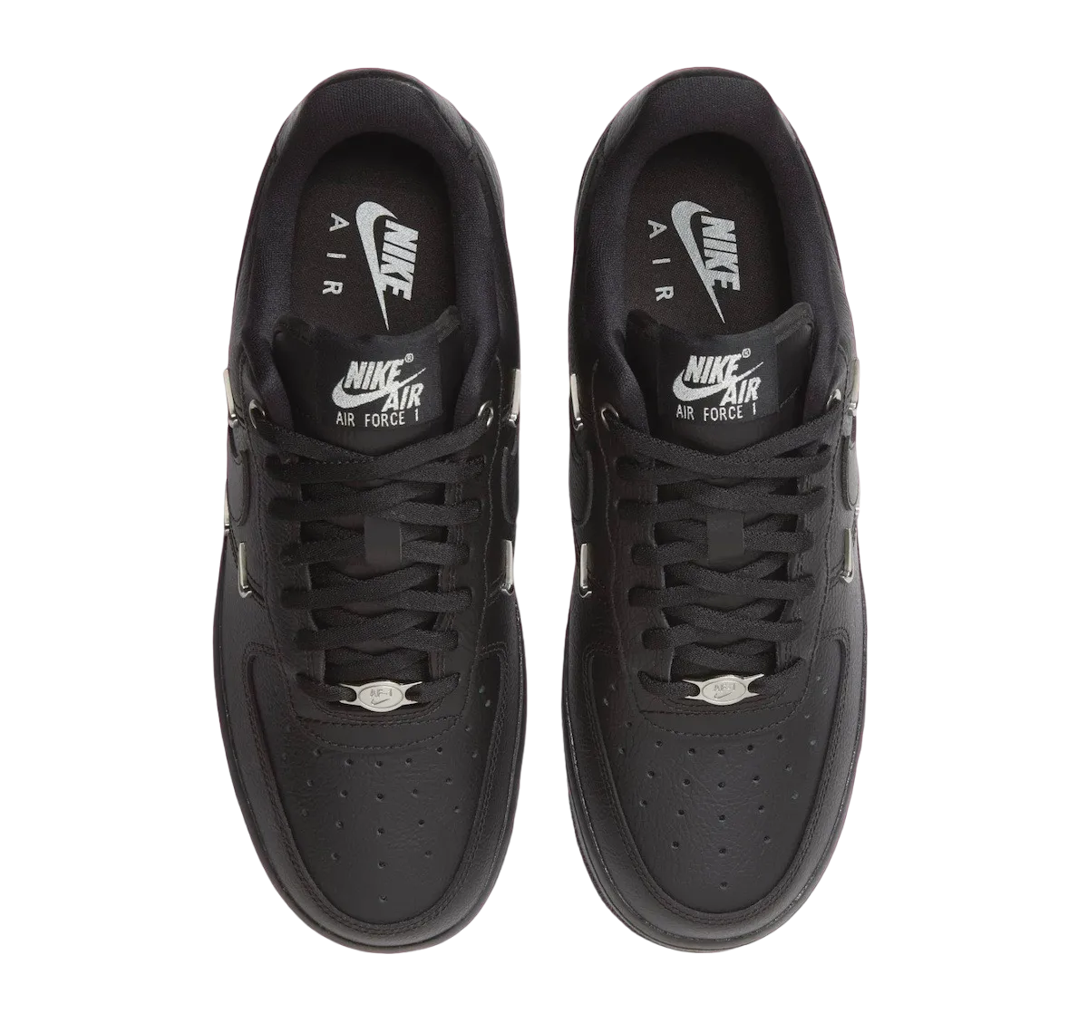 nike air force 1 low wmns black metallic silver 2