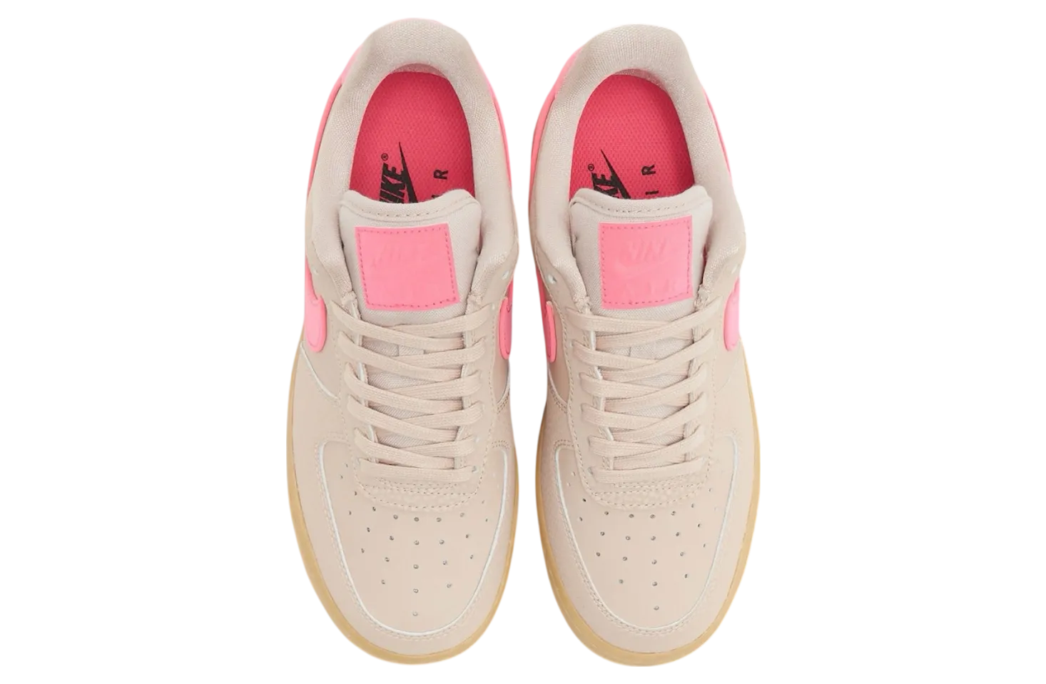 nike air force 1 low wmns particle beige hyper pink 1