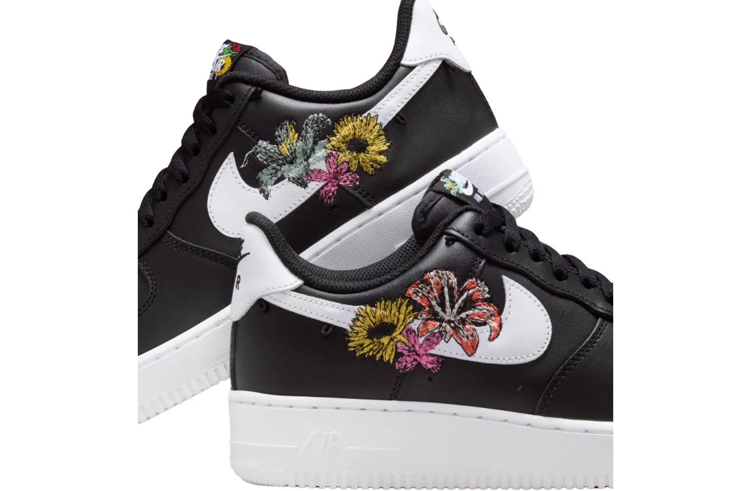 nike air force 1 now flowers black metallic gold 0