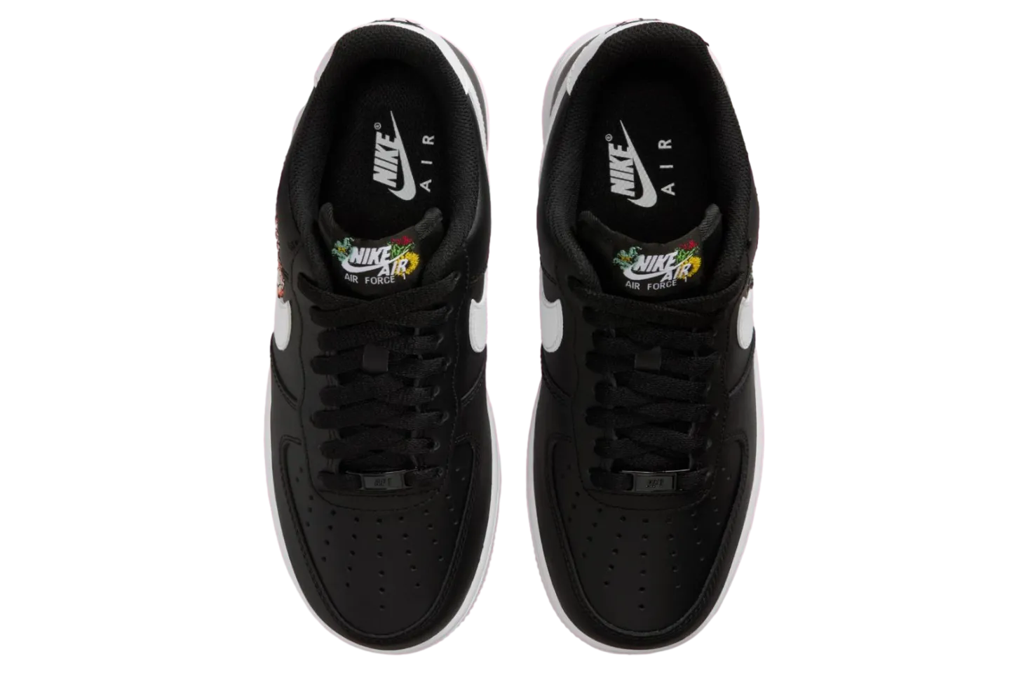 nike air force 1 now flowers black metallic gold 3