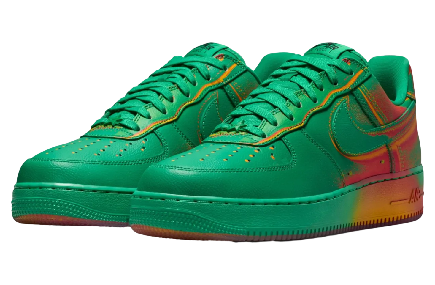 nike air force 1 stadium green laser orange 0
