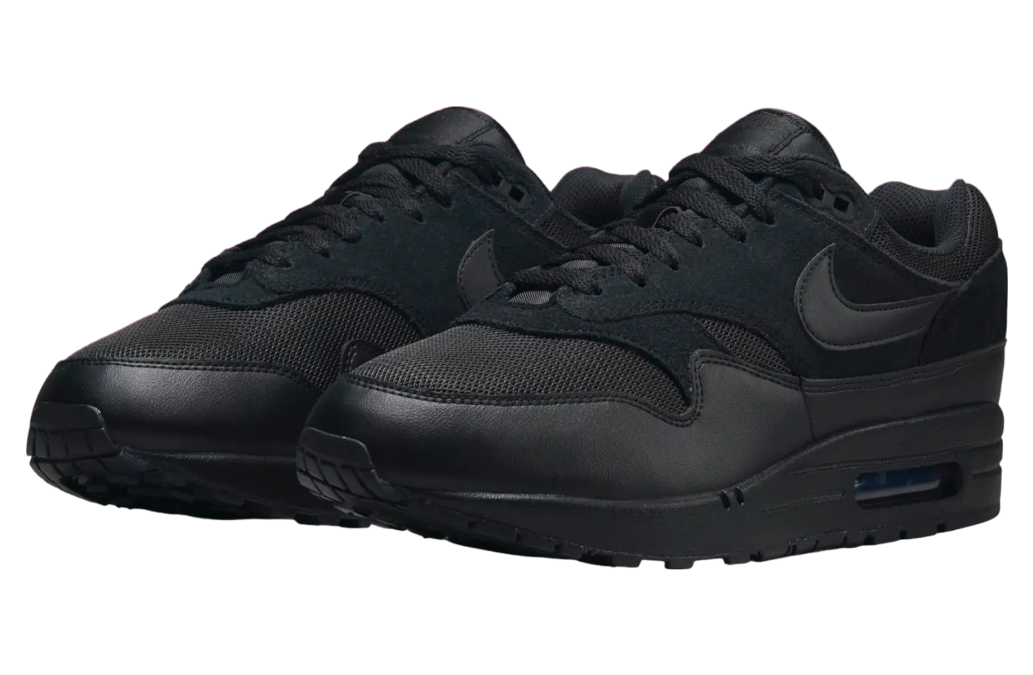 nike air max 1 triple black opti yellow 0