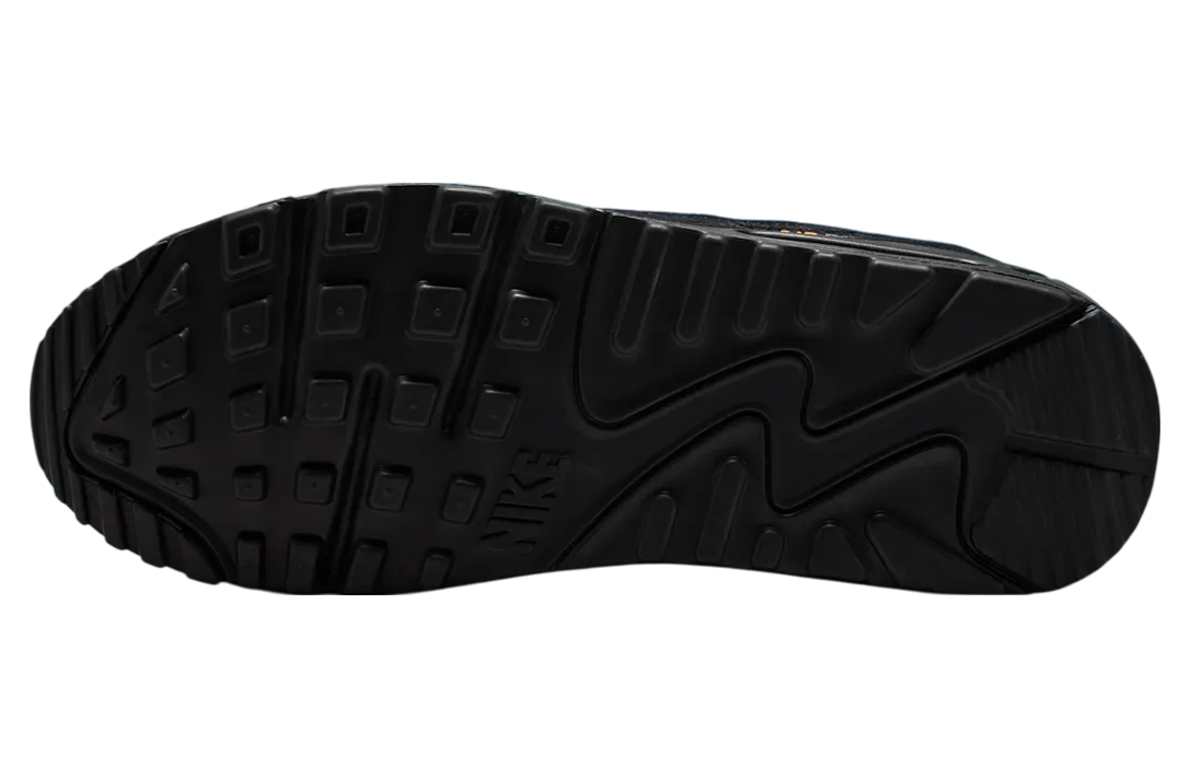 nike air max 90 black metallic total orange 3
