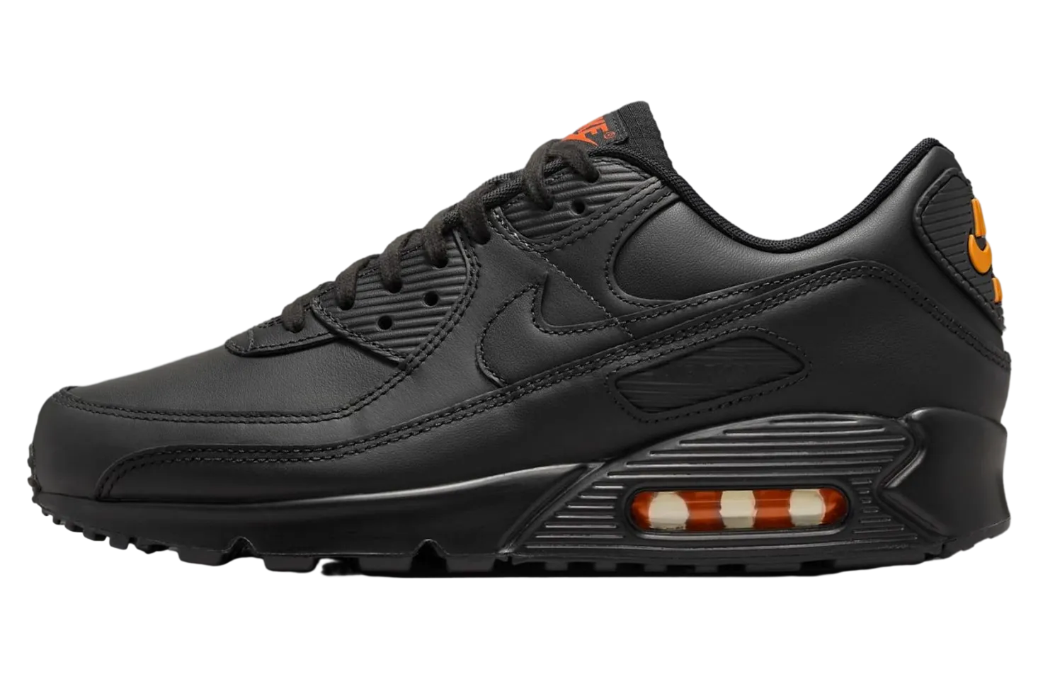 nike air max 90 black safety orange