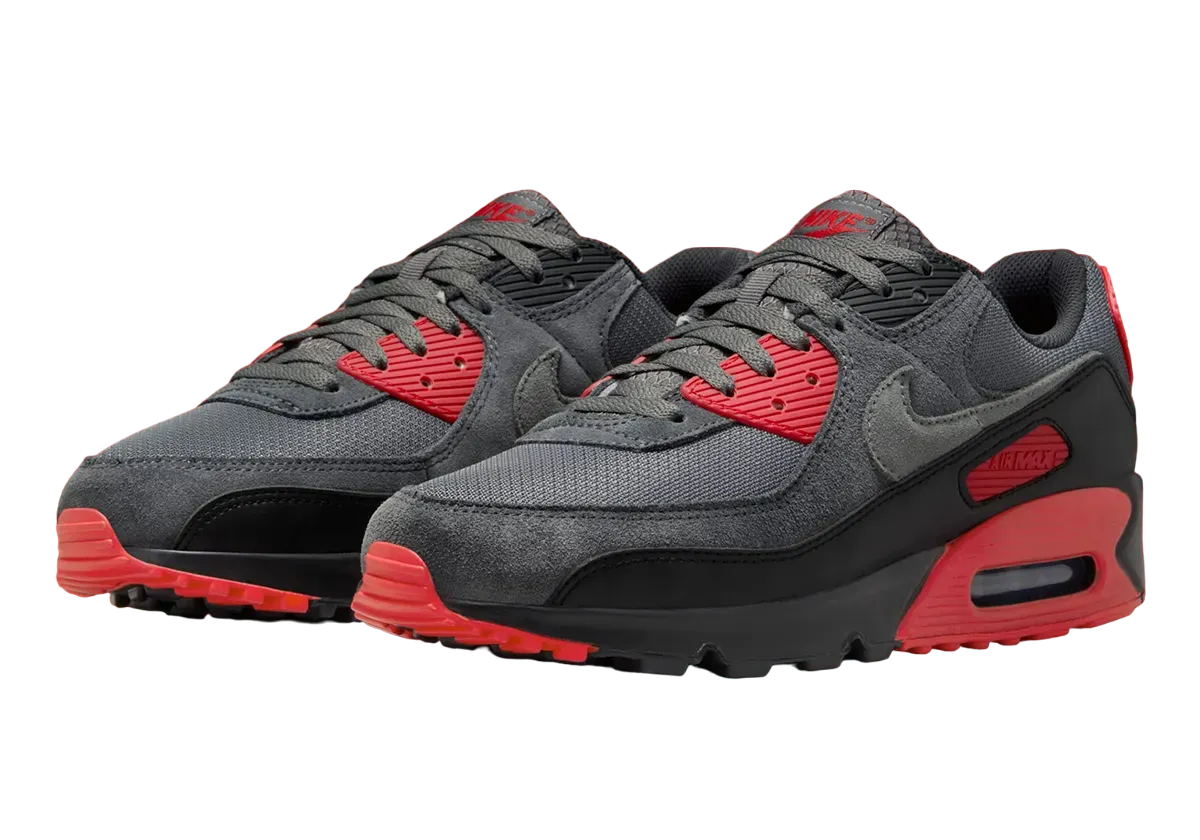 nike air max 90 grey red 0