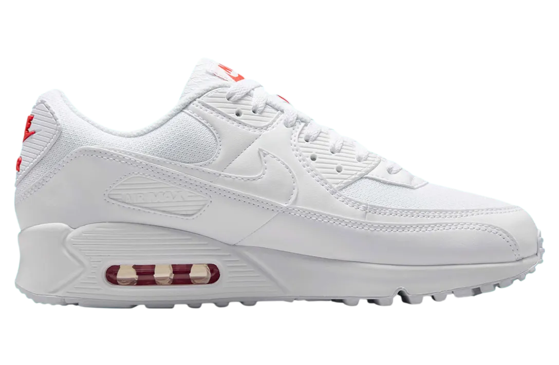 nike air max 90 white light crimson 0
