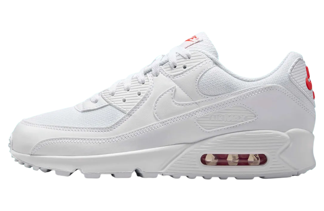 nike air max 90 white light crimson