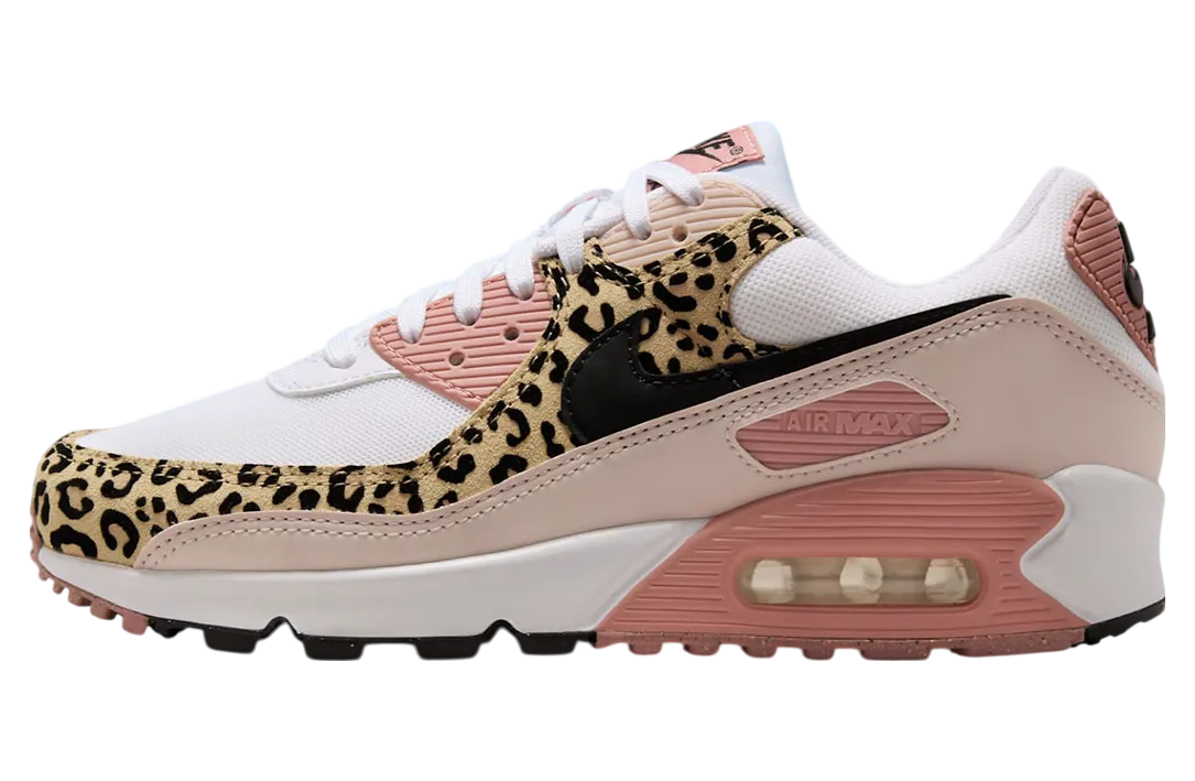 nike air max 90 wmns leopard pink white 0