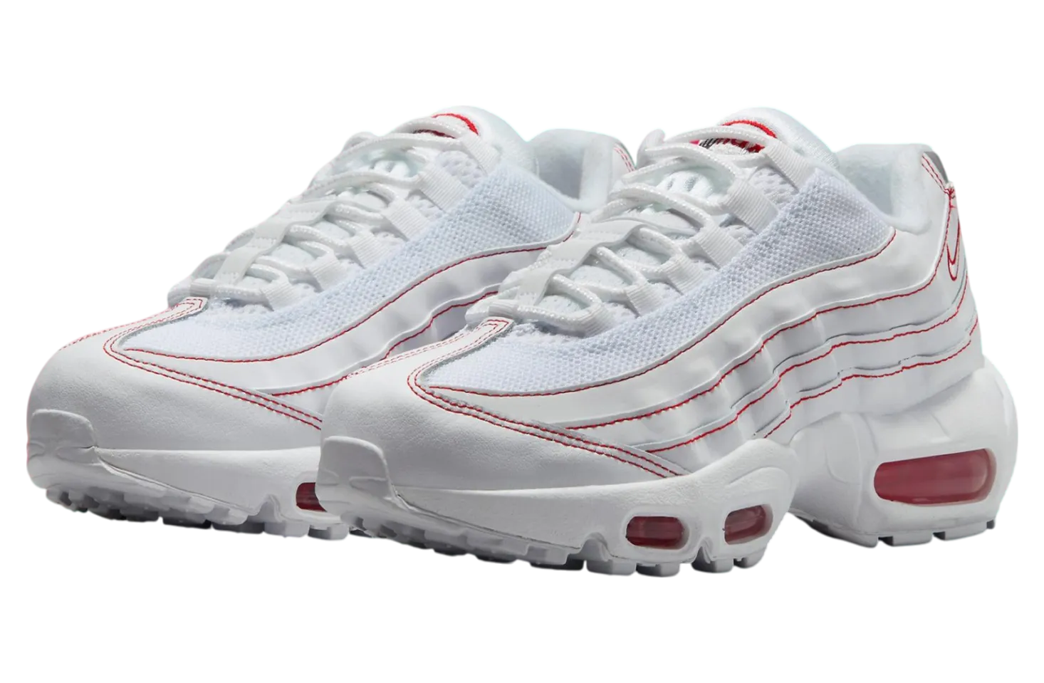 nike air max 95 recraft gs white red 0