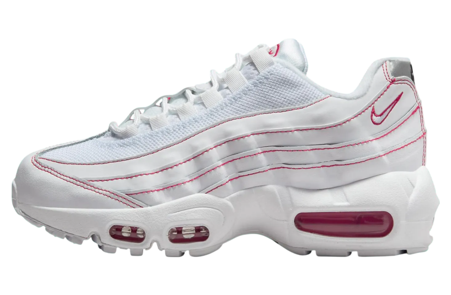 nike air max 95 recraft gs white red