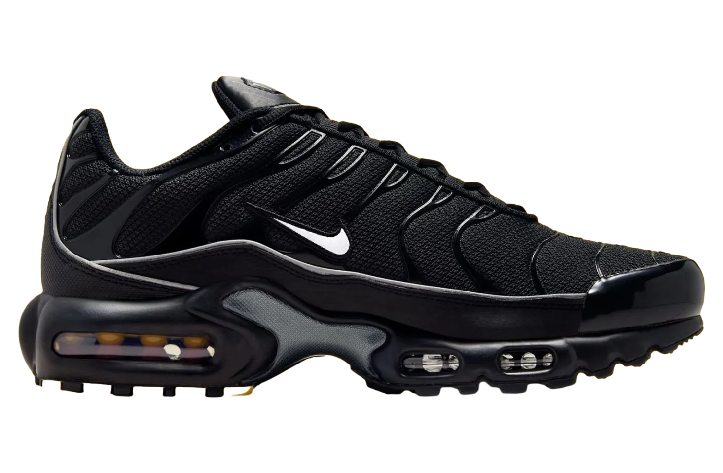 nike air max plus black metallic silver tour yellow 1
