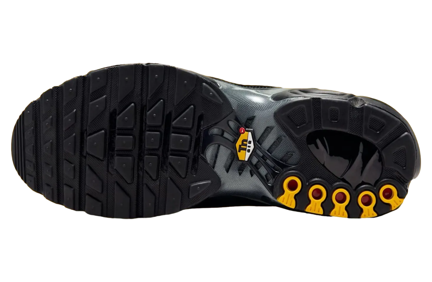 nike air max plus black metallic silver tour yellow 4