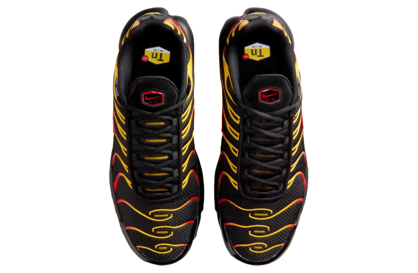 nike air max plus black university gold university red 4