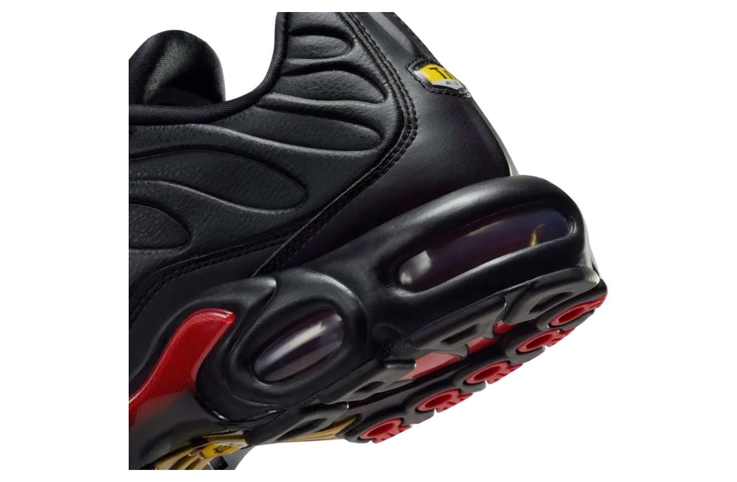 nike air max plus leather black university red 6