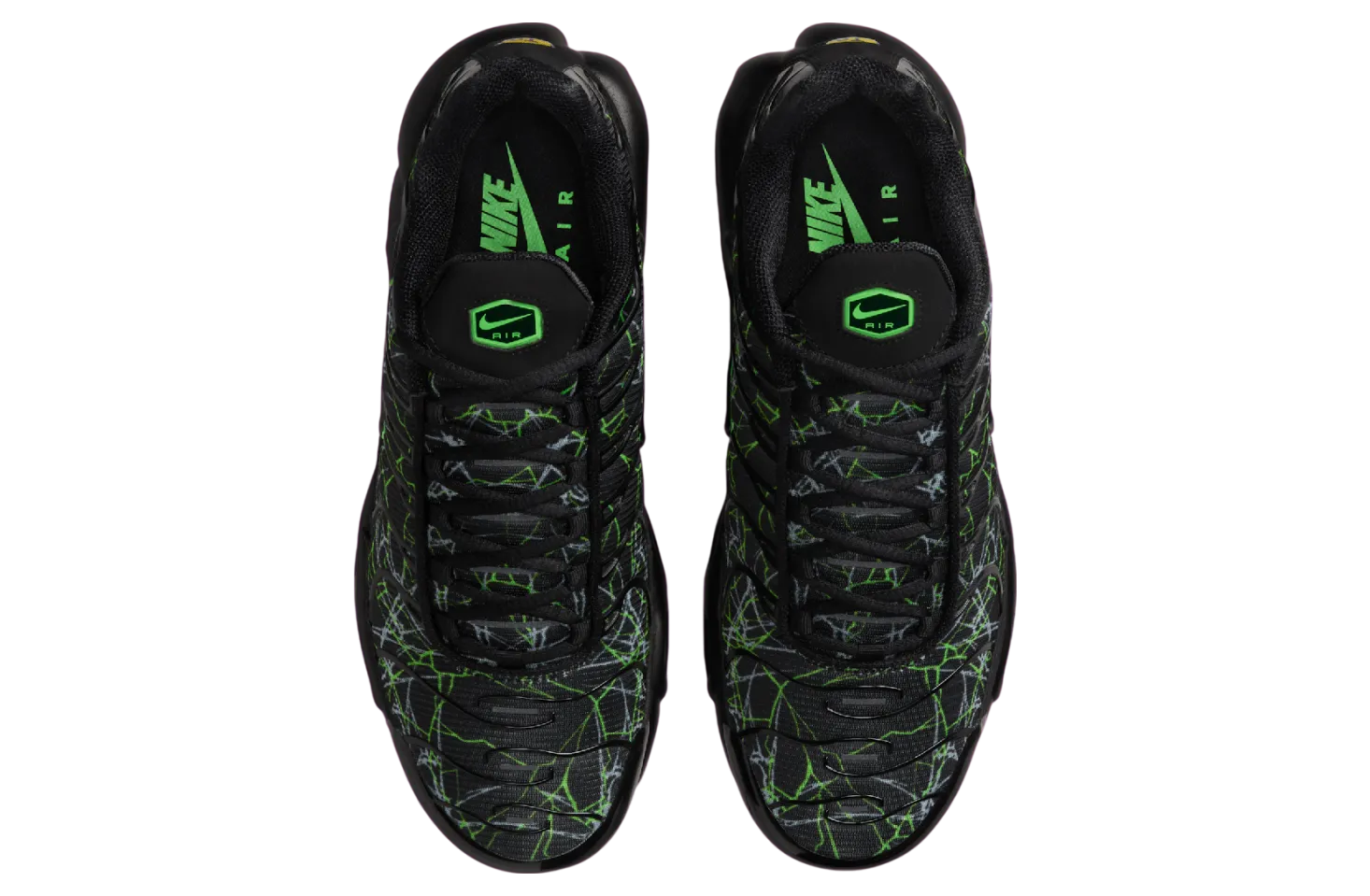 nike air max plus shattered glass black green 2