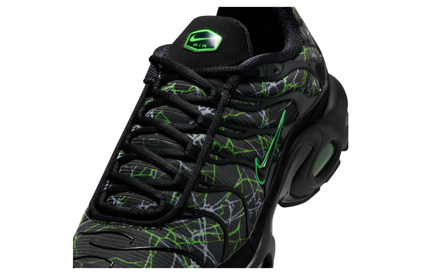 nike air max plus shattered glass black green 5