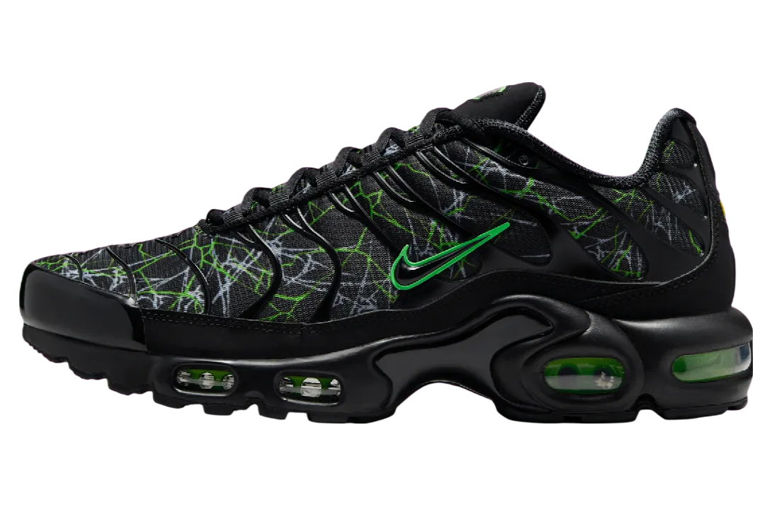 nike air max plus shattered glass black green
