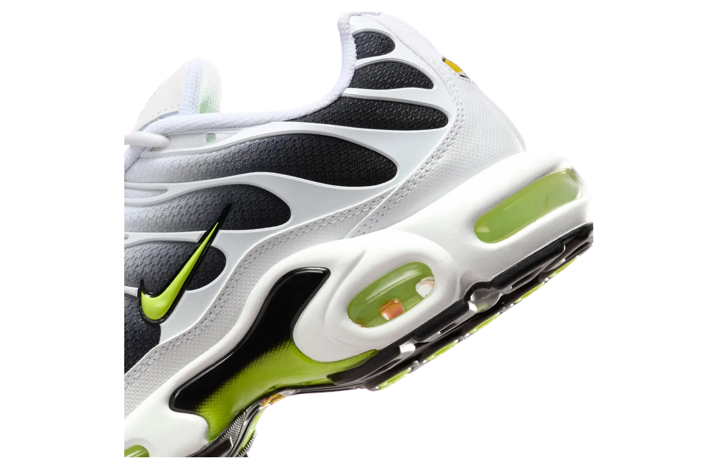 nike air max plus white black volt 4