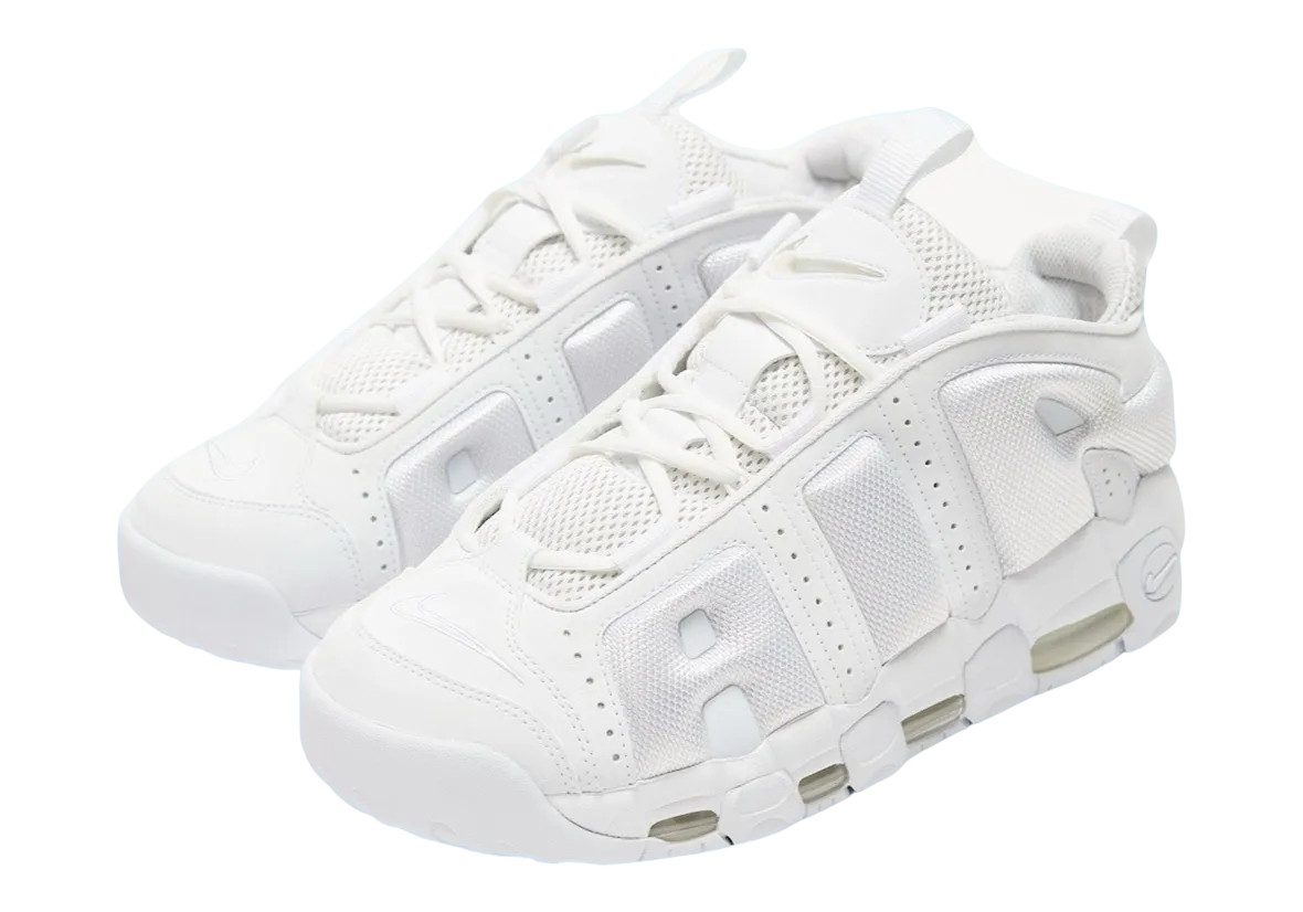 nike air more uptempo low triple white 0