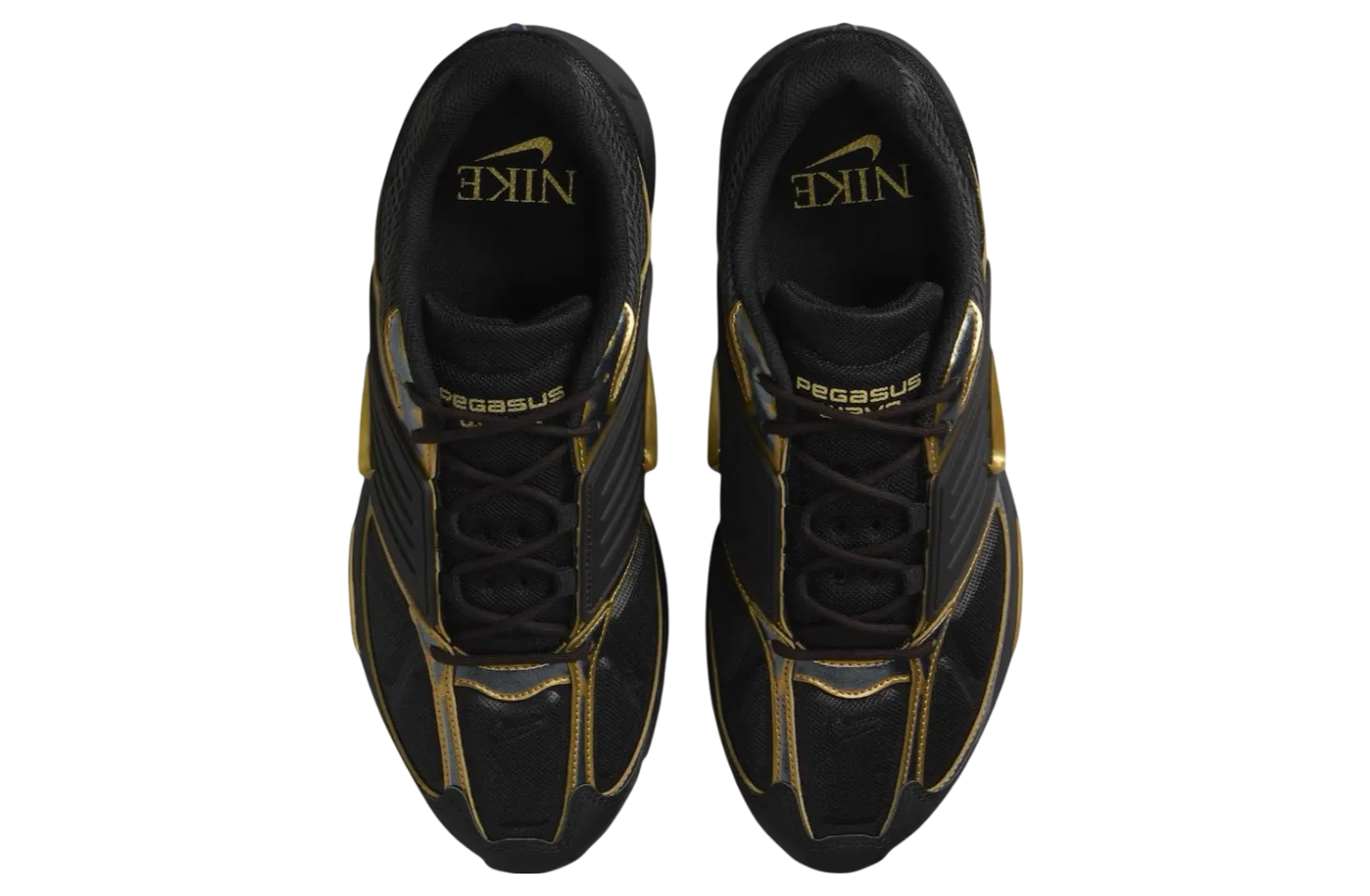 nike air pegasus wave black metallic gold 2