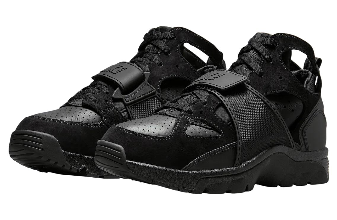 nike air trainer huarache triple black black 2