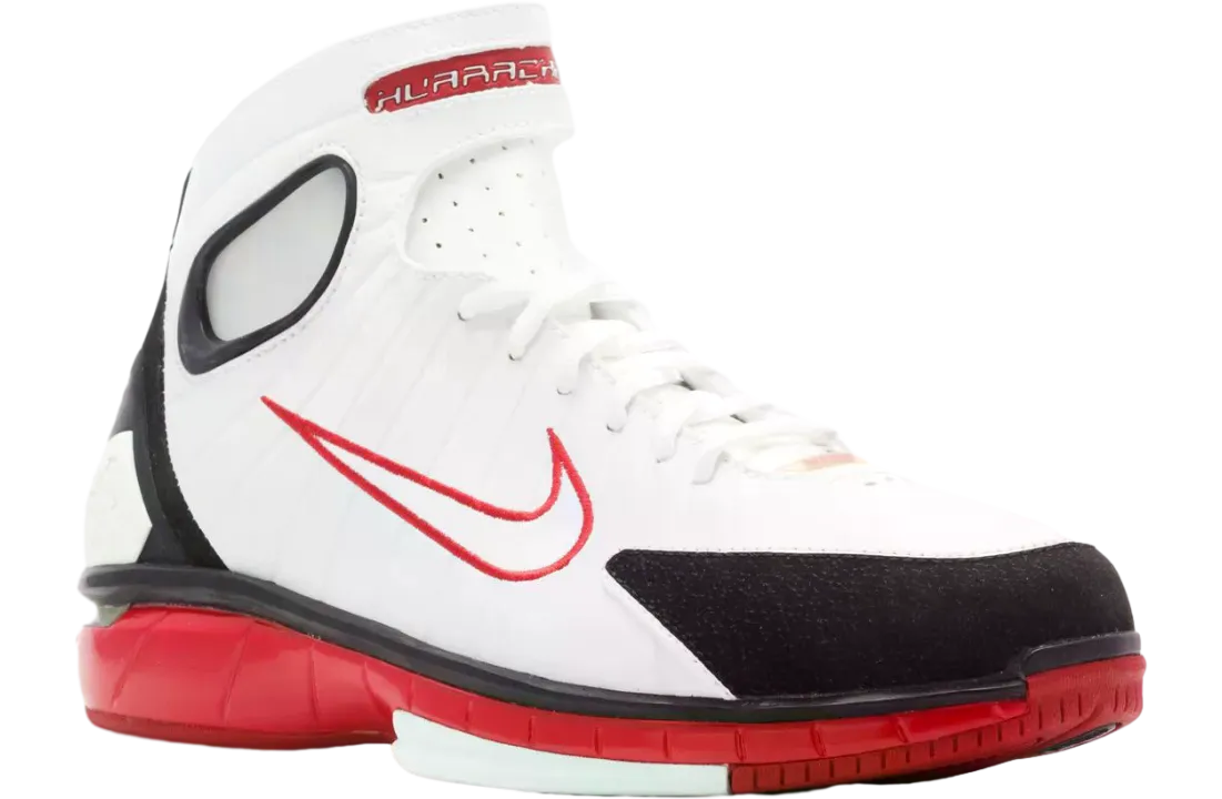 nike air zoom huarache 2k4 white varsity red 0